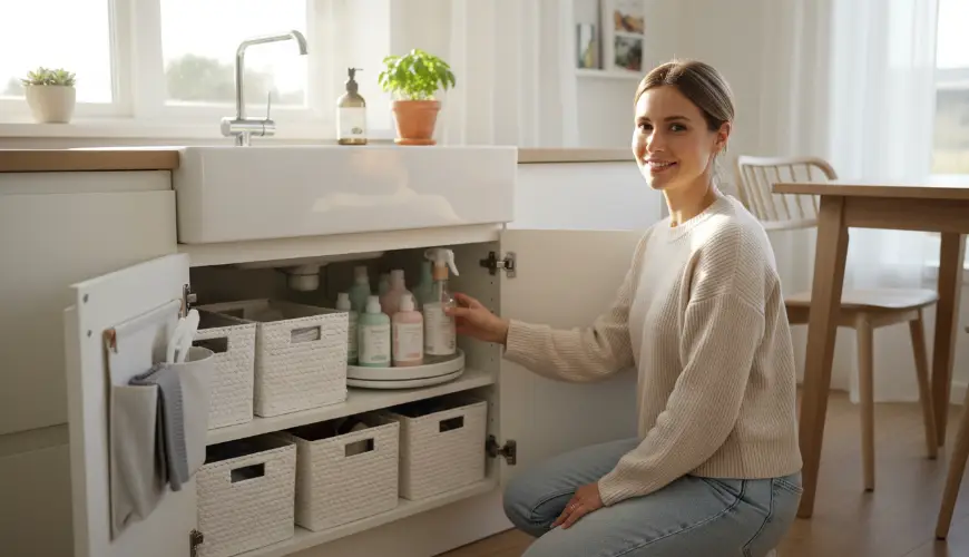 # Praktický guia para organizar produtos de limpeza

## Por que organizar os produtos de limpeza?

M