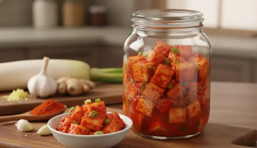 # Recept na fermentované ředkvičky podle korejské kuchyně

Here is the translation:

# Receita de ra