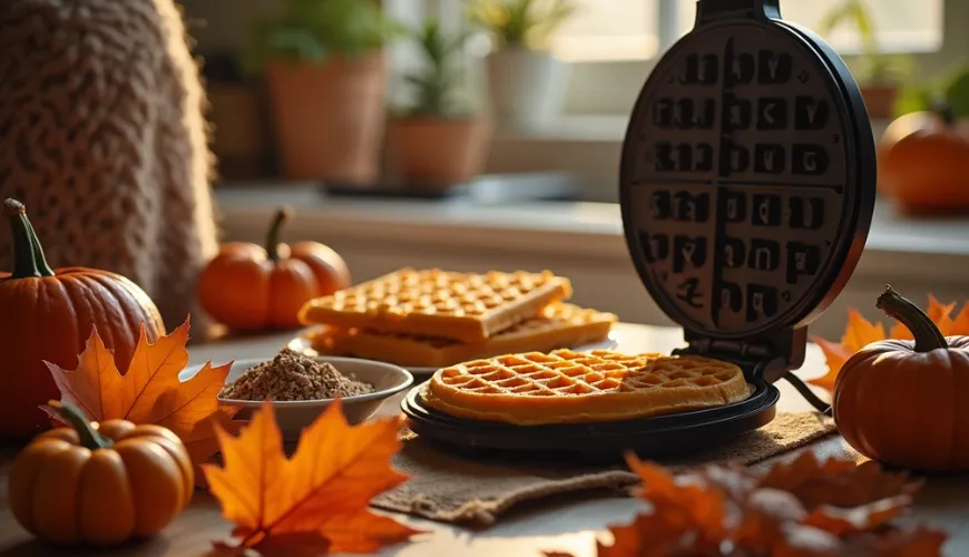 Com waffles de abóbora, você desfrutará dos sabores do outono em cada mordida.