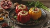 Pimentos recheados segundo a receita georgiana com nozes