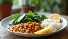 Um almoço sem carne que sacia pode ser preparado em um dia de semana em até vinte minutos.