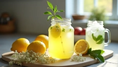 A limonada de sabugueiro é o refresco ideal para dias ensolarados.