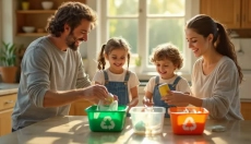 As crianças e a ecologia começam em casa, quando transformar a separação de resíduos e a economia de