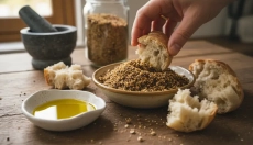 Dukkah é uma mistura egípcia crocante para mergulhar pão em azeite