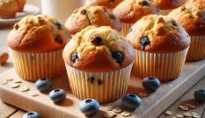 Melhores muffins para crianças na creche com frutas e requeijão