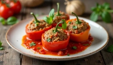 Descubra a magia dos pimentões recheados com carne moída assados no forno