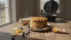 # Připravte si ovesné vafle bez mouky a bez cukru

# Prepare ovos waffles sem farinha e sem açúcar

