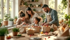 Um lar sustentável com crianças pode funcionar quando você começa com pequenos passos