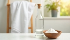 Nunca mais toalhas ásperas graças à lavagem de toalhas com vinagre e bicarbonato de sódio