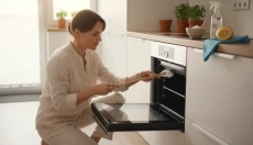 Livre-se facilmente da sujeira entre os vidros da porta do forno