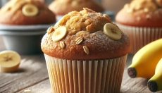 Prepare deliciosos muffins de banana saudáveis que vão te encantar.