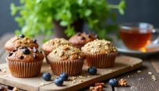 Muffins saudáveis de aveia e banana para qualquer ocasião