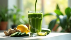 Smoothie verde para emagrecer, que é saboroso e satisfaz