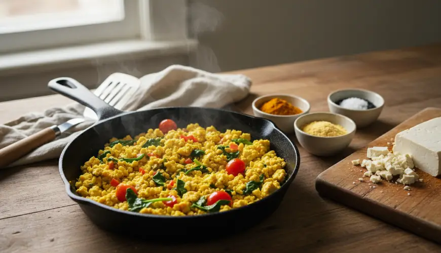 # Tofu scramble como substituto dos ovos que vai surpreender