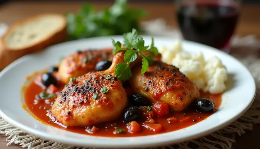 Cozinhe frango cacciatore italiano e impressione seus entes queridos