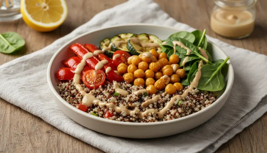 Vamos experimentar a receita de uma tigela nutritiva com quinoa