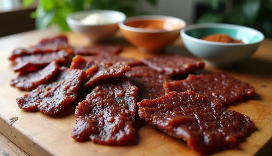 Receita de jerky caseiro saudável para aventureiros na cozinha