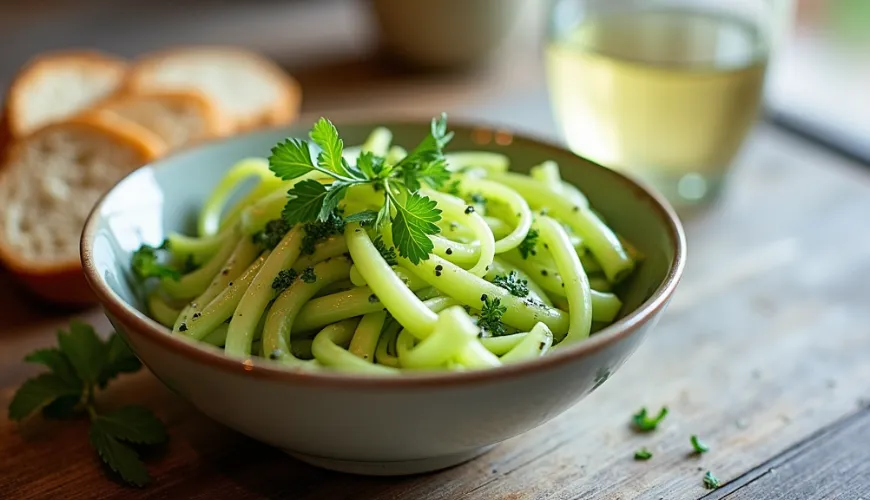 Salada de aipo francesa saudável que todos vão adorar