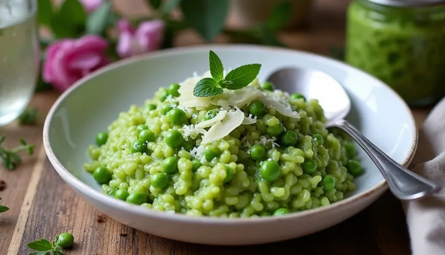 Descubra como fazer um risoto cremoso de ervilha em casa sem estresse