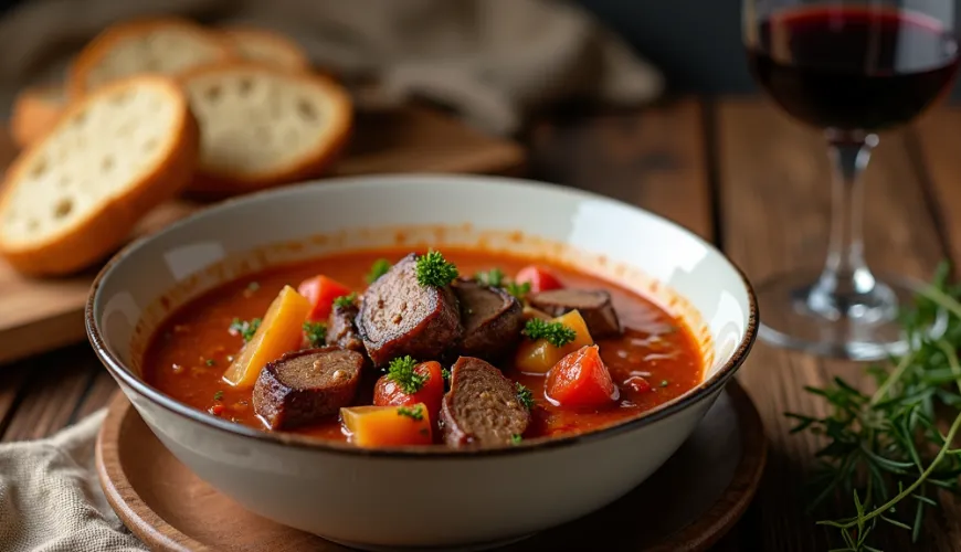 Guláš z carne de caça como celebração da sustentabilidade e respeito pela natureza